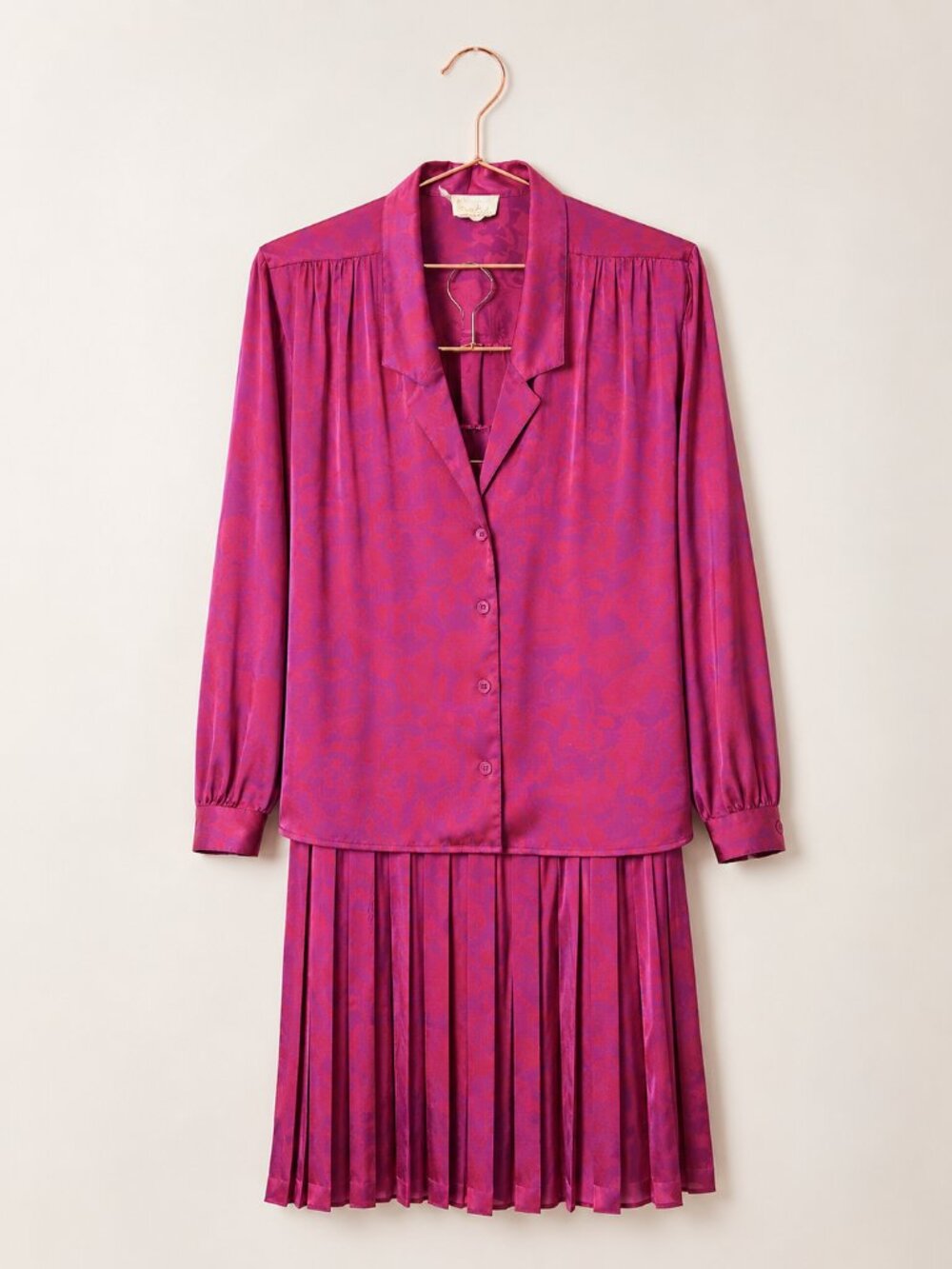 Vintage 1980s Jessica Jordan Shirt And Skirt Set